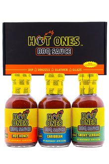 Hot Ones BBQ Trio Pack (Hot Honey / Caribbean / Smoked Serrano) Y7