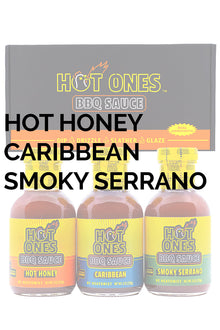 Hot Ones BBQ Trio Pack (Hot Honey / Caribbean / Smoked Serrano) Y7