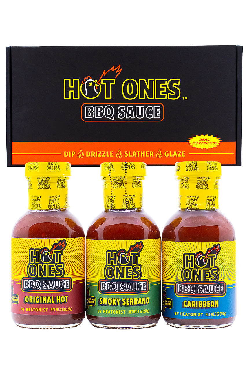 Hot Ones BBQ Trio Pack (Original / Smoked Serrano / Caribbean) D6