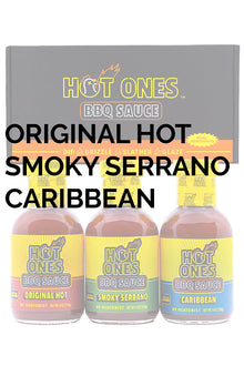 Hot Ones BBQ Trio Pack (Original / Smoked Serrano / Caribbean) D6